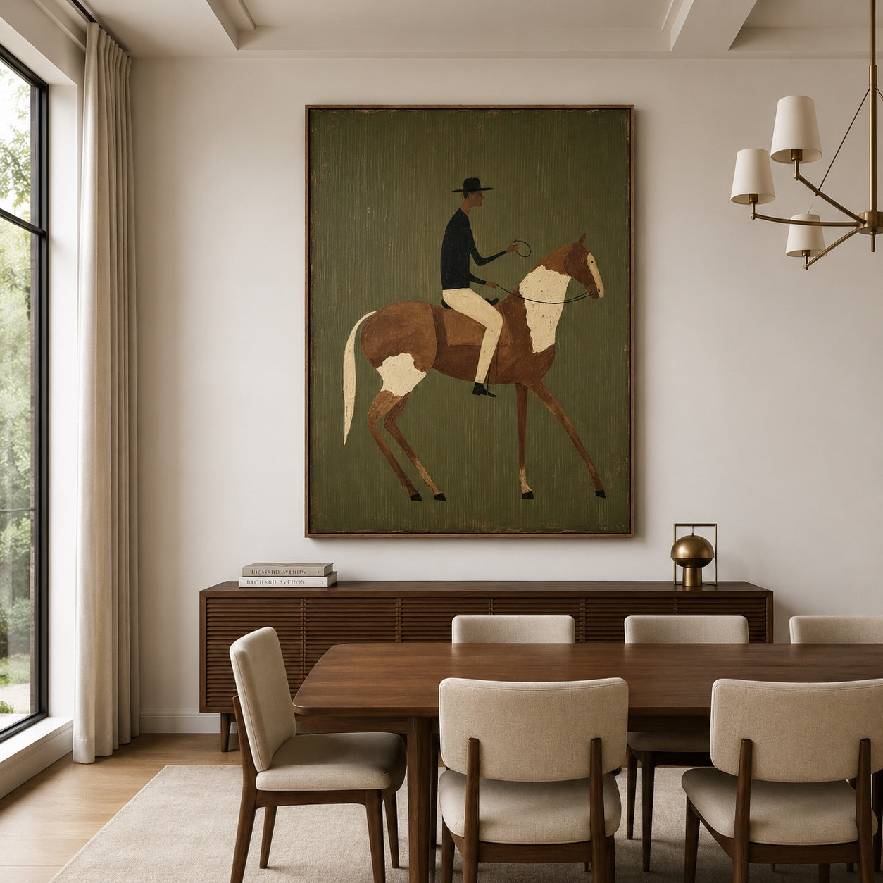 Olive Rider-Western Horse Oil Painting