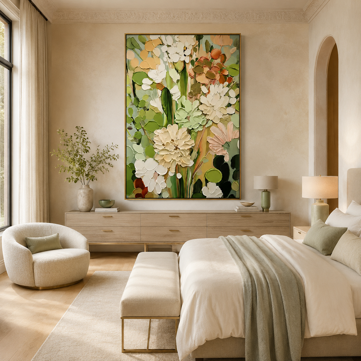 Meadow Harmony-Pastel Botanical Flower Painting