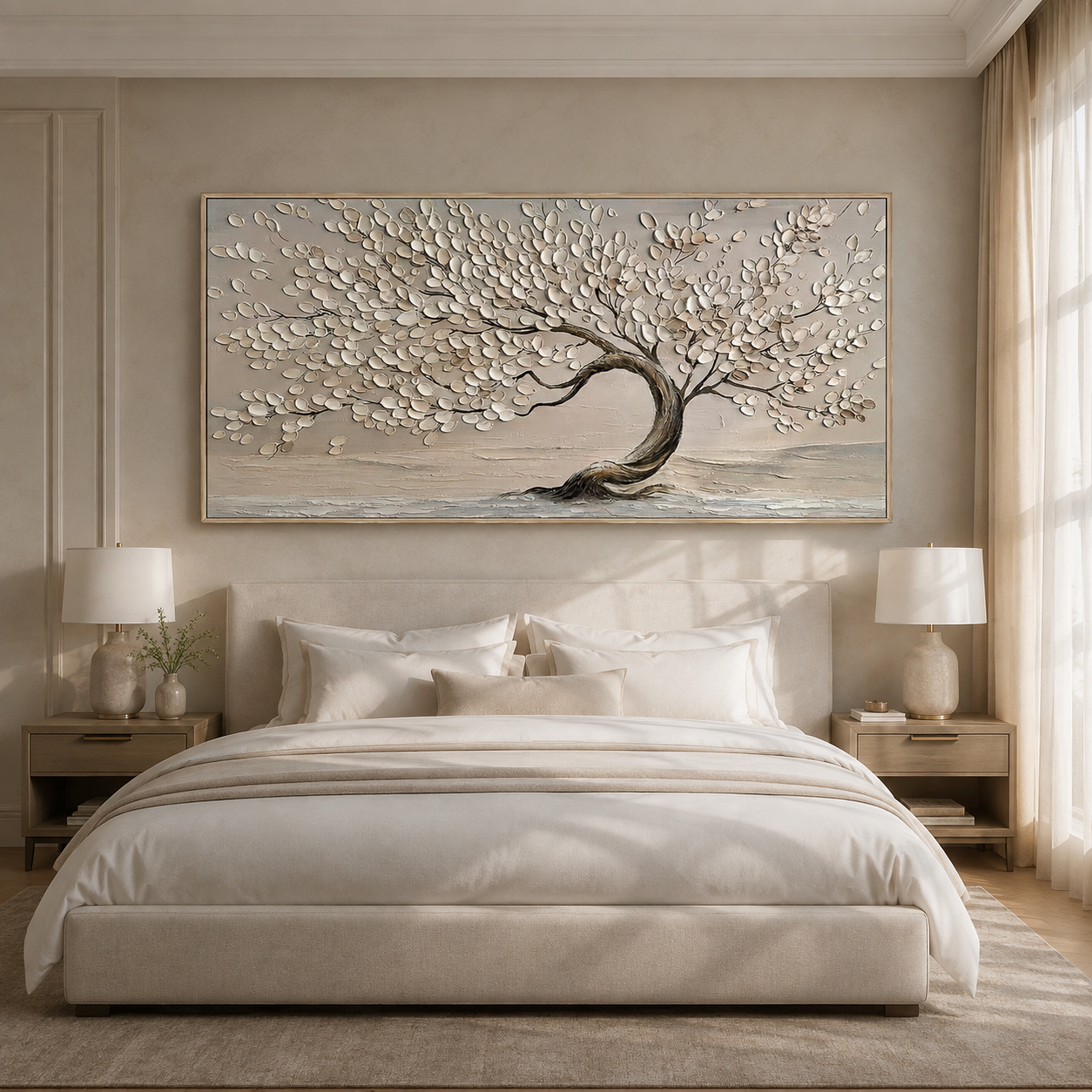 Ivory Grove-Textured Tree Painting