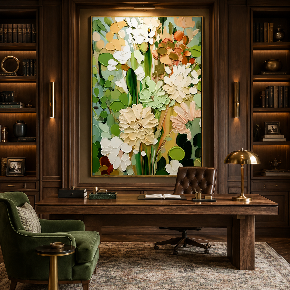 Meadow Harmony-Pastel Botanical Flower Painting