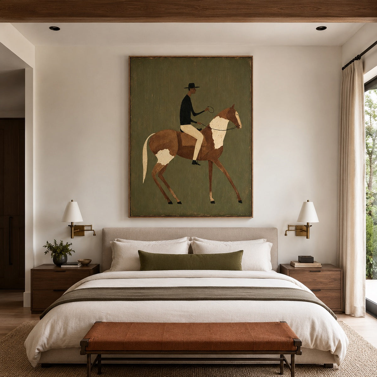 Olive Rider-Western Horse Oil Painting