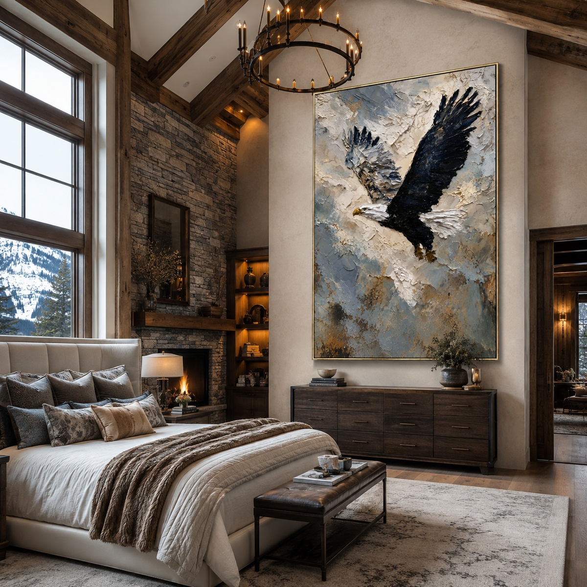 Sky Dominion-Soaring Bald Eagle Painting