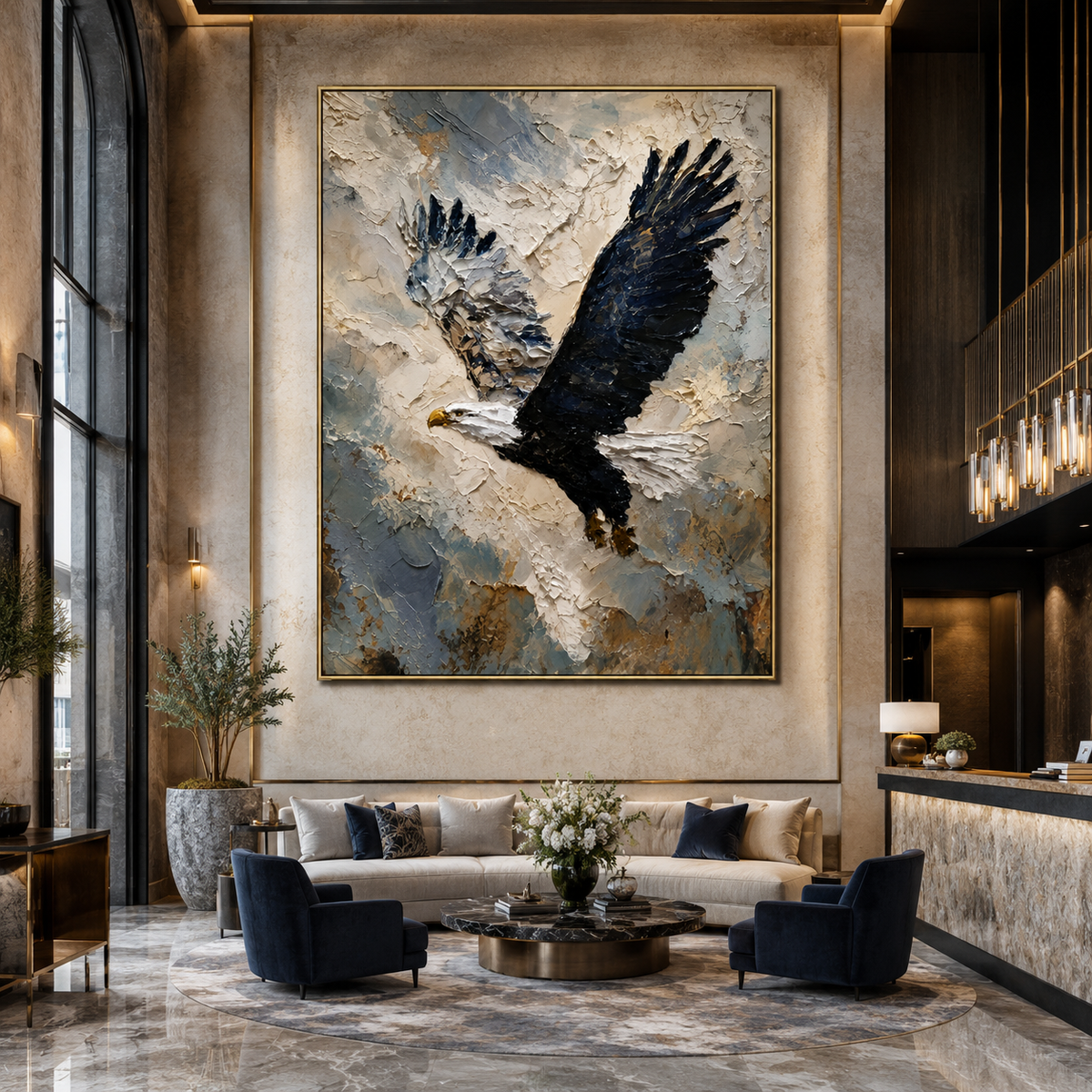 Sky Dominion-Soaring Bald Eagle Painting