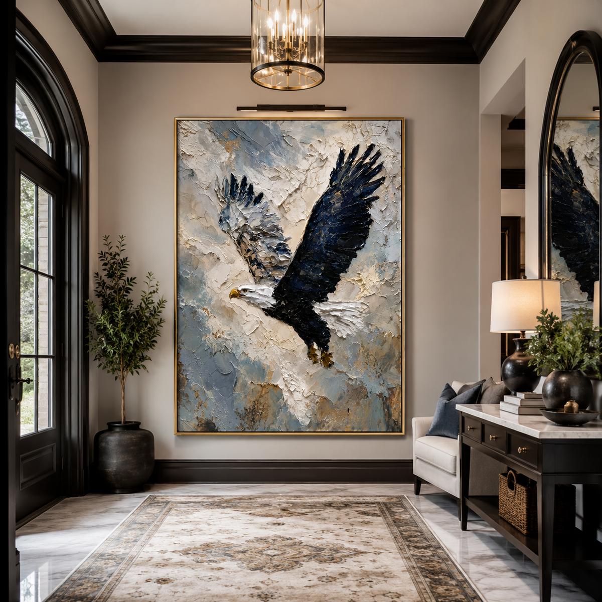 Sky Dominion-Soaring Bald Eagle Painting