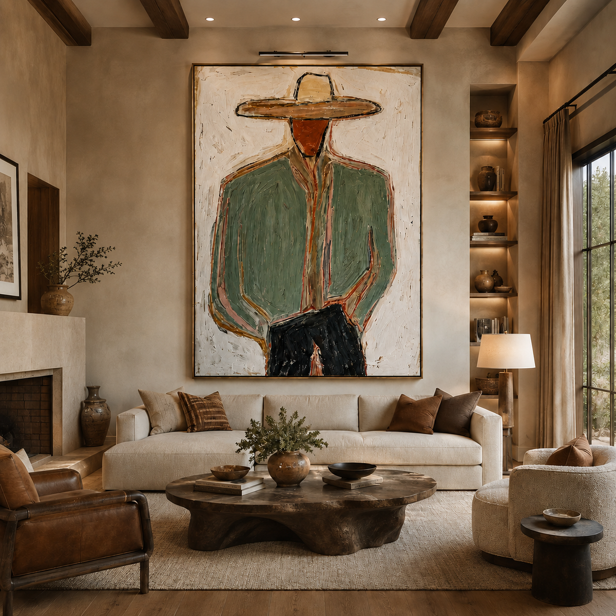 Sage Frontier-Cowboy Portrait Painting