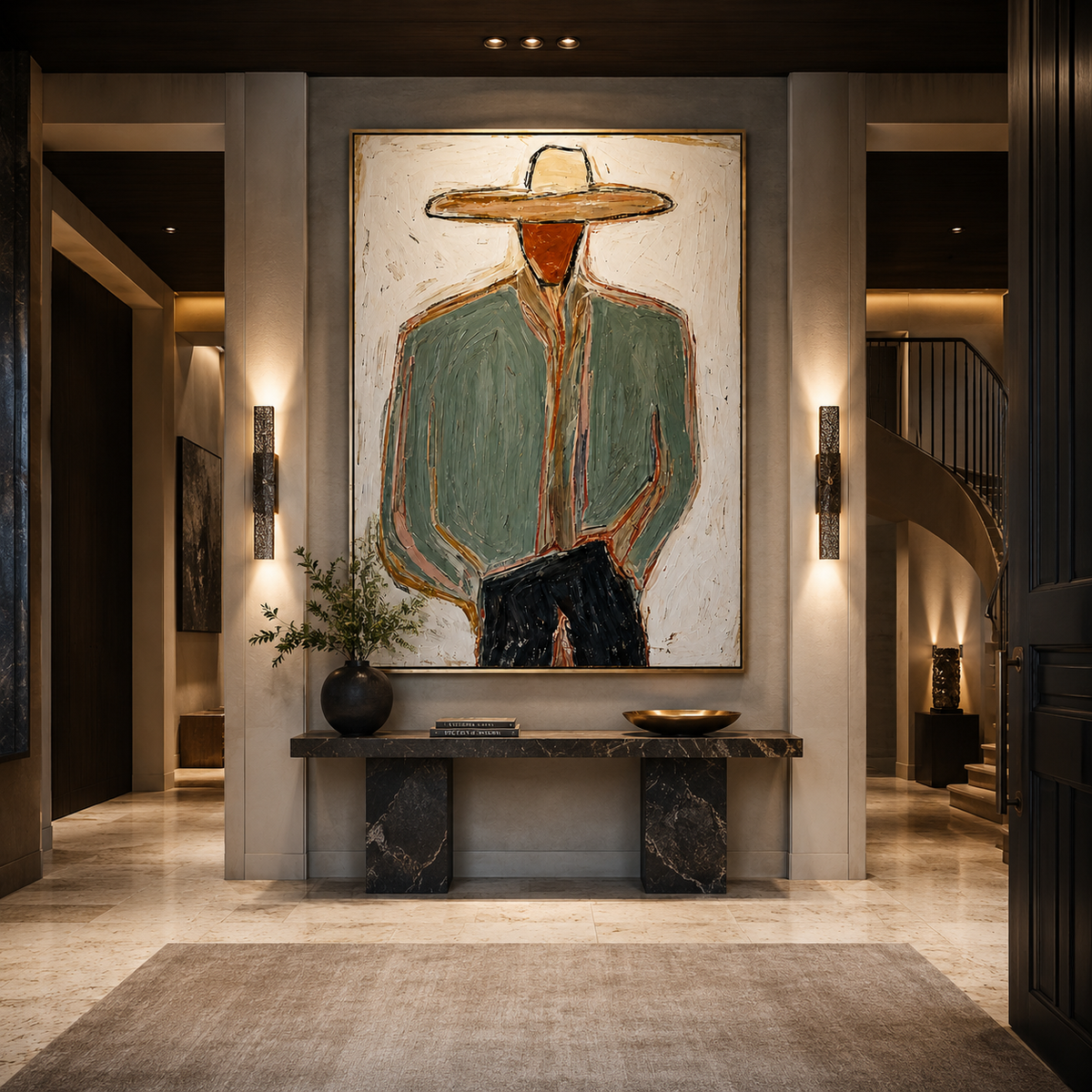 Sage Frontier-Cowboy Portrait Painting