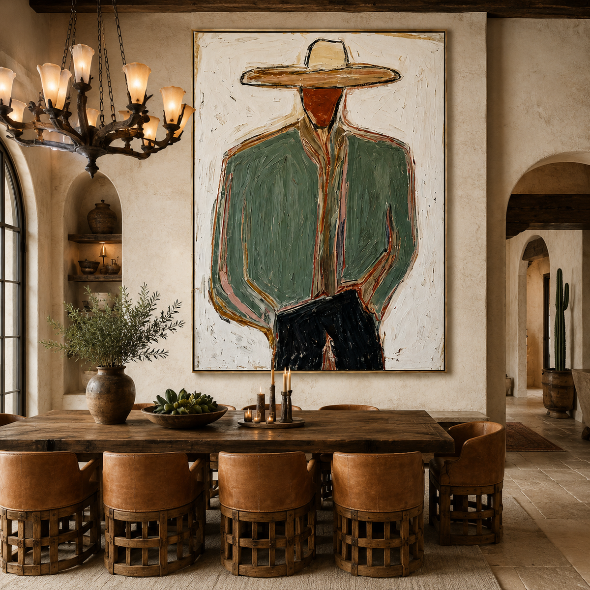 Sage Frontier-Cowboy Portrait Painting
