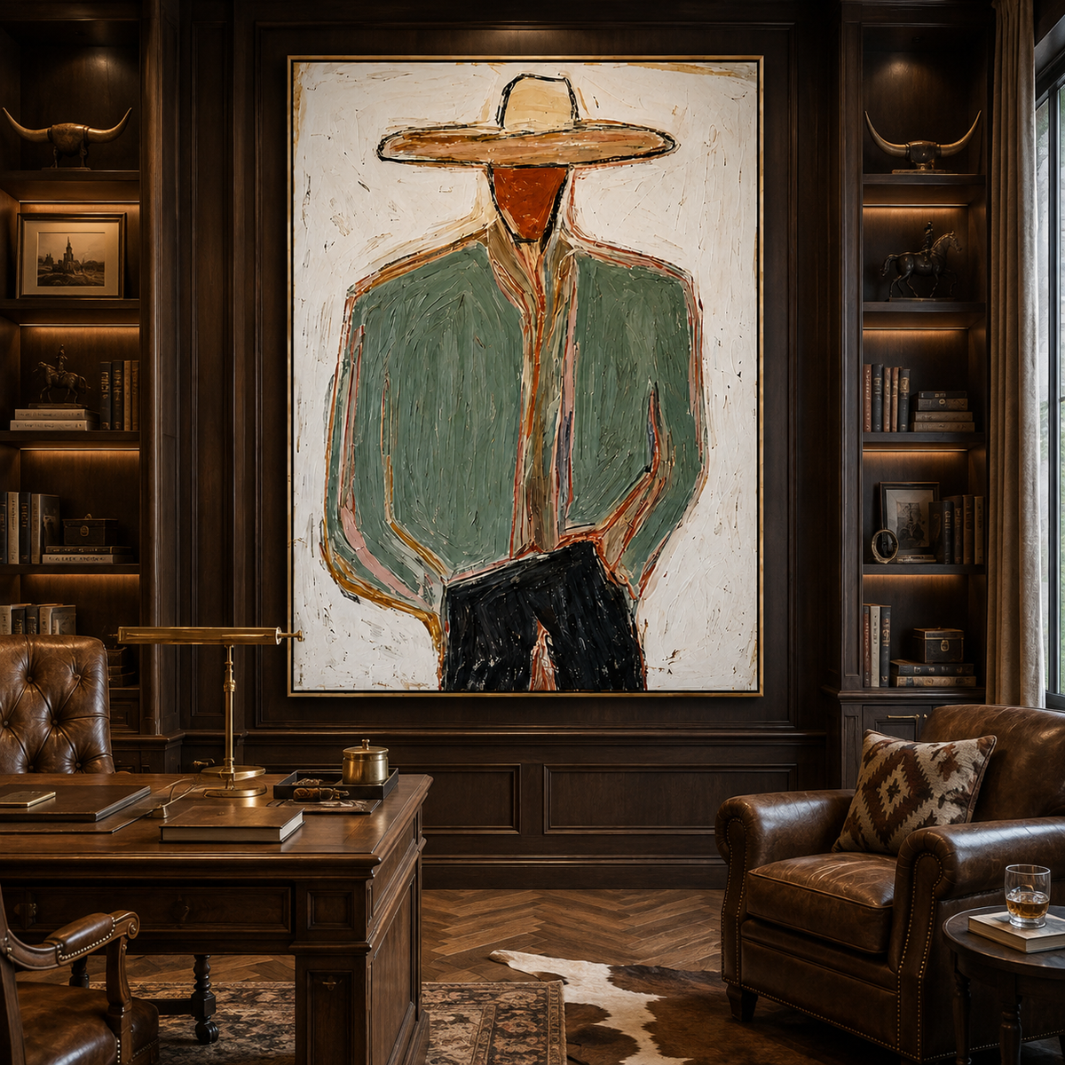 Sage Frontier-Cowboy Portrait Painting