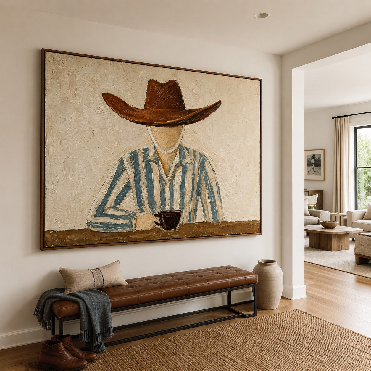Morning Brew-Cowboy Coffee Oil Painting