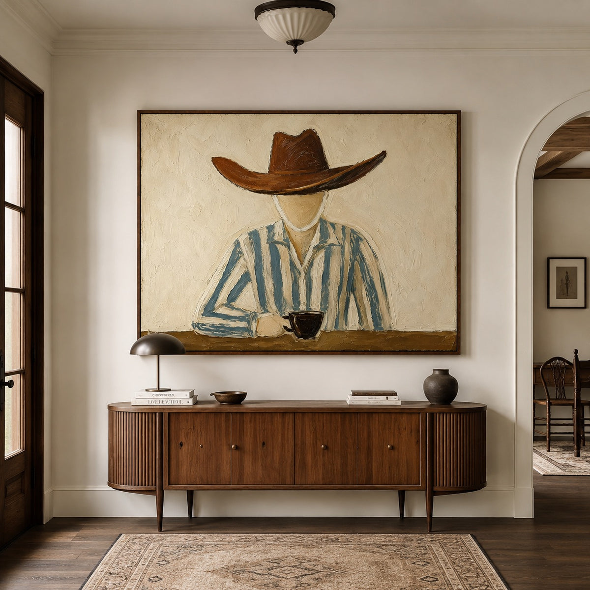 Morning Brew-Cowboy Coffee Oil Painting