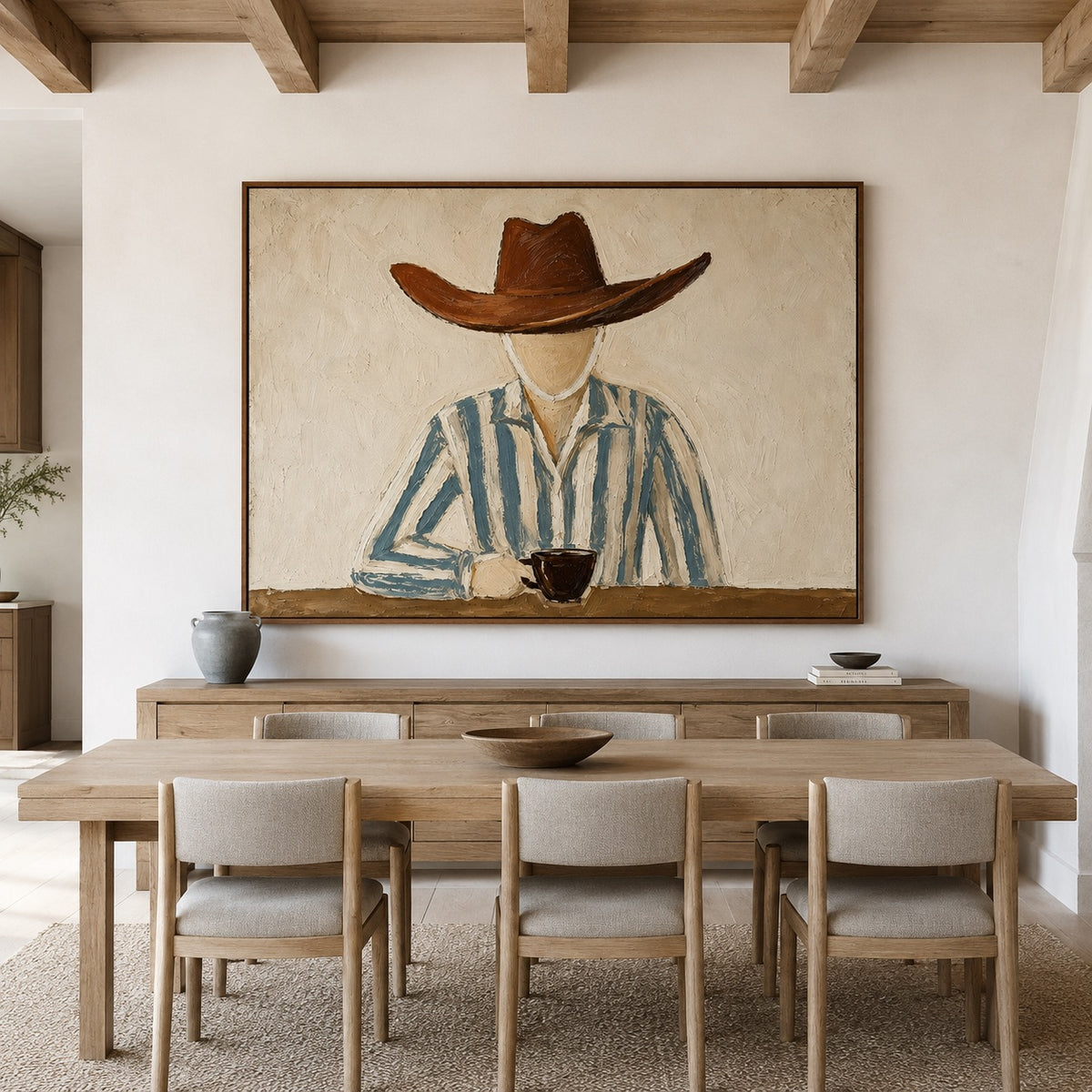 Morning Brew-Cowboy Coffee Oil Painting