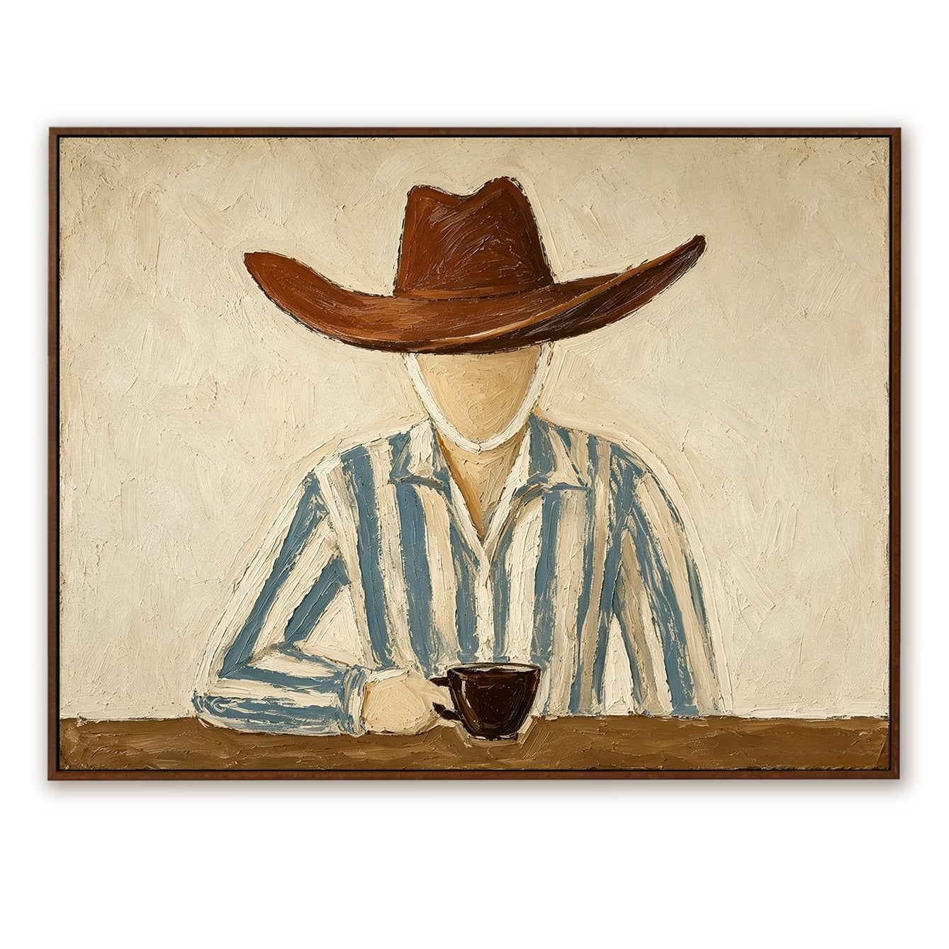 Morning Brew-Cowboy Coffee Oil Painting