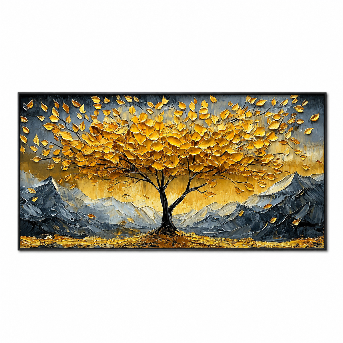 Amber Summit-Golden Tree Mountain Painting