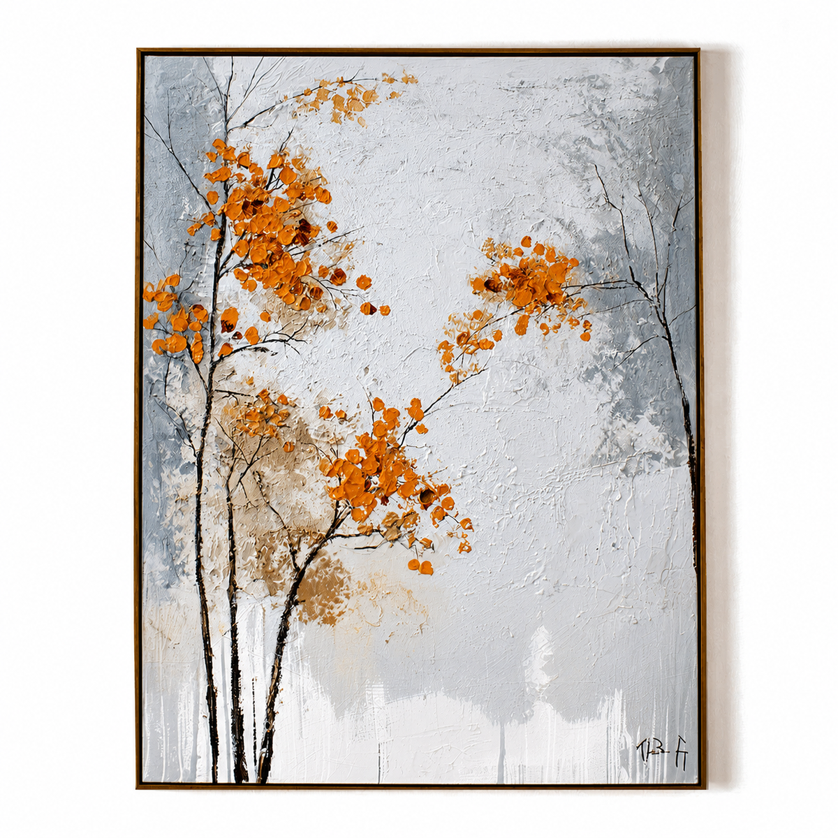 Autumn Whisper-Orange Botanical Painting