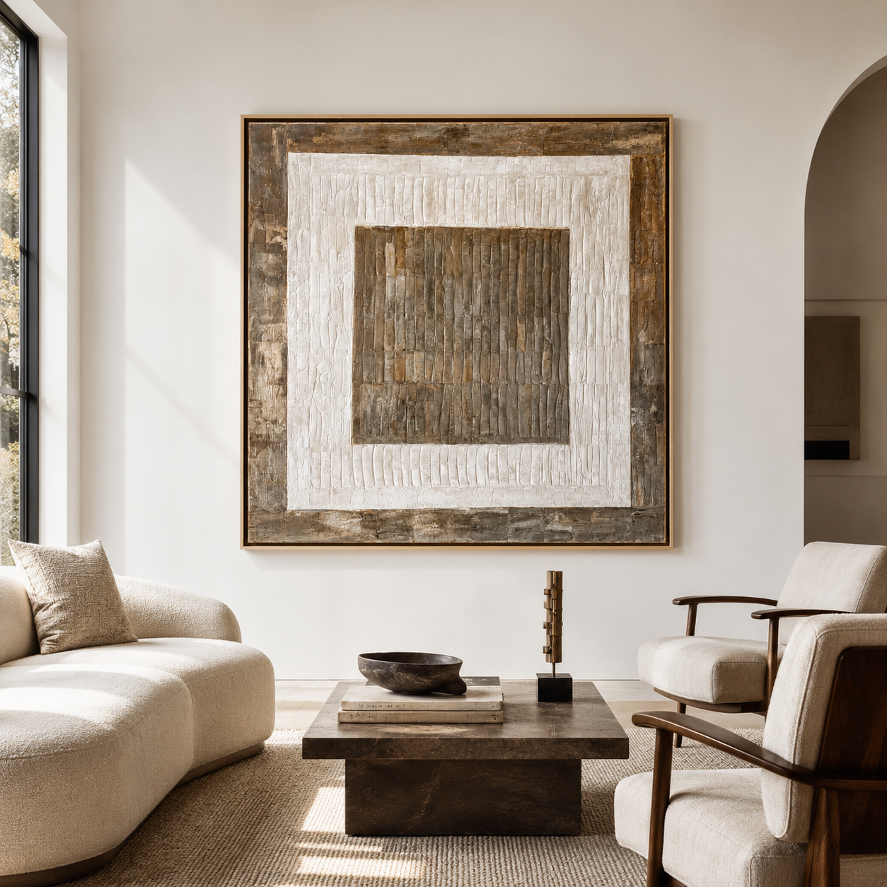 Stone Within-Geometric Abstract Oil Painting