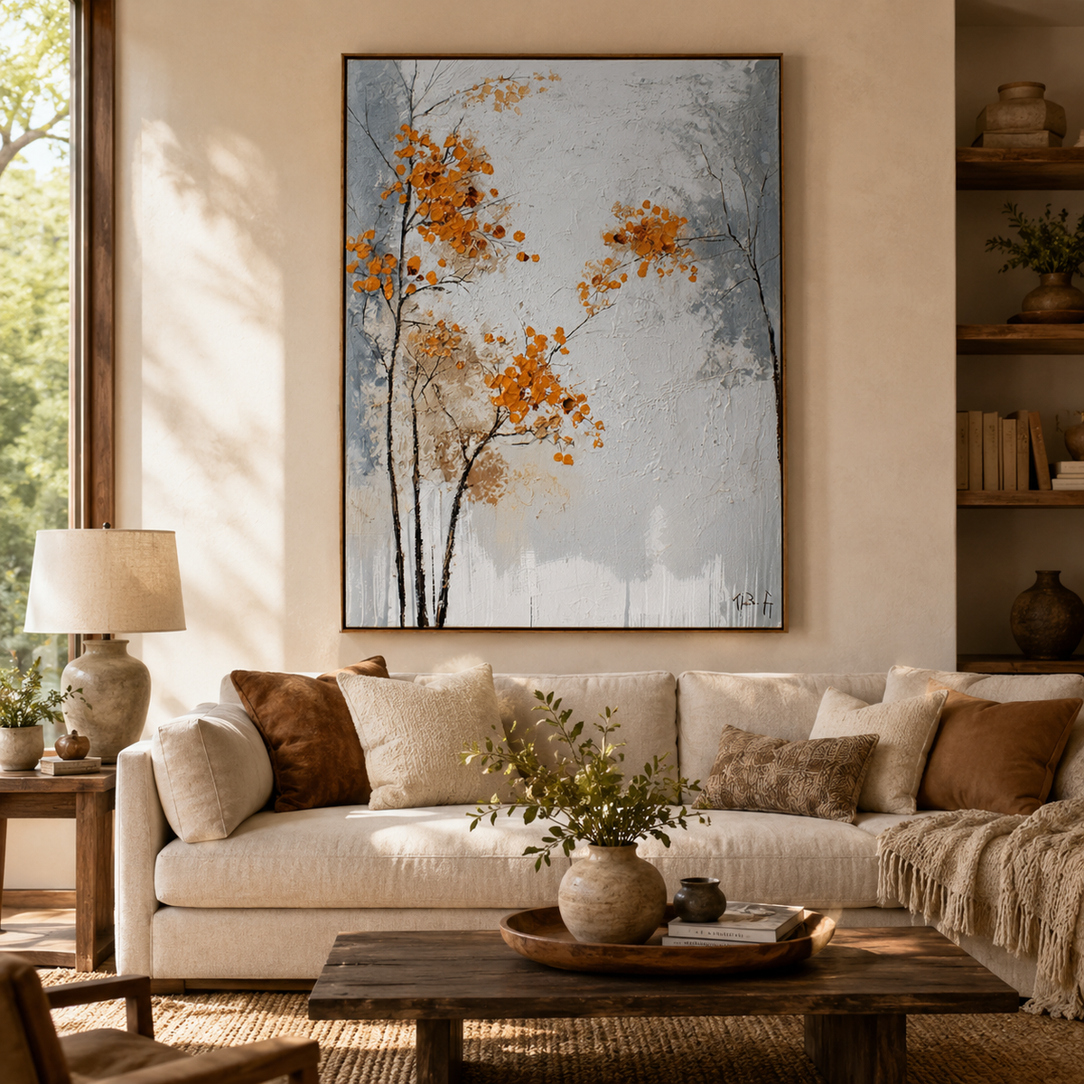 Autumn Whisper-Orange Botanical Painting