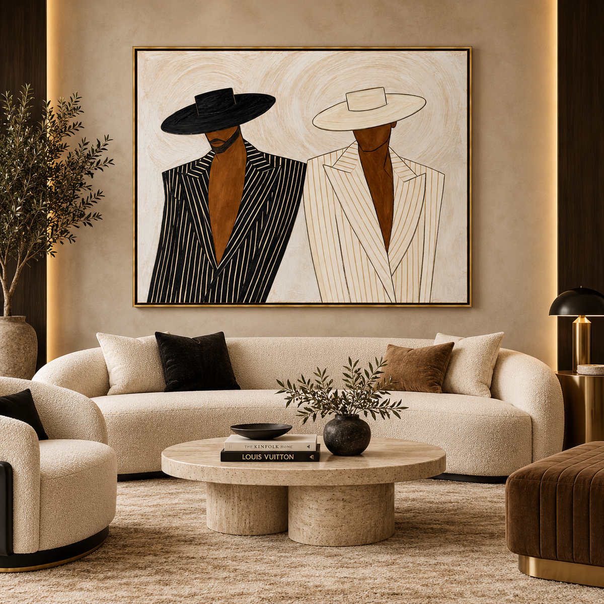 Modern Duo-Westerly Portrait Painting