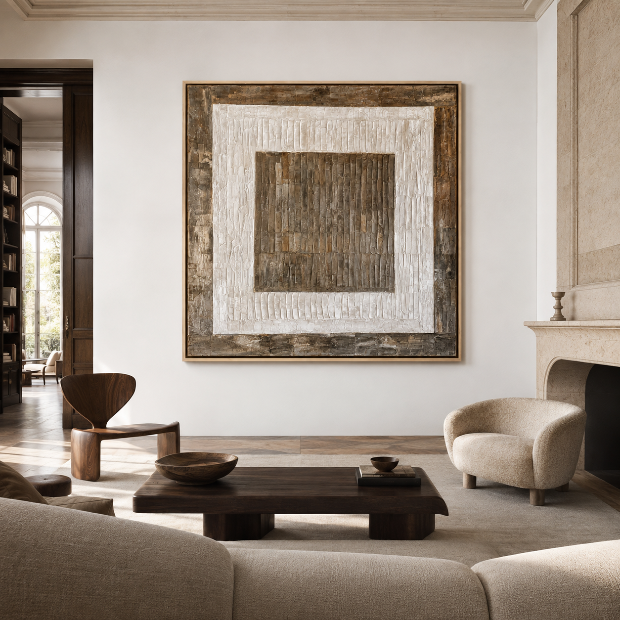 Stone Within-Geometric Abstract Oil Painting