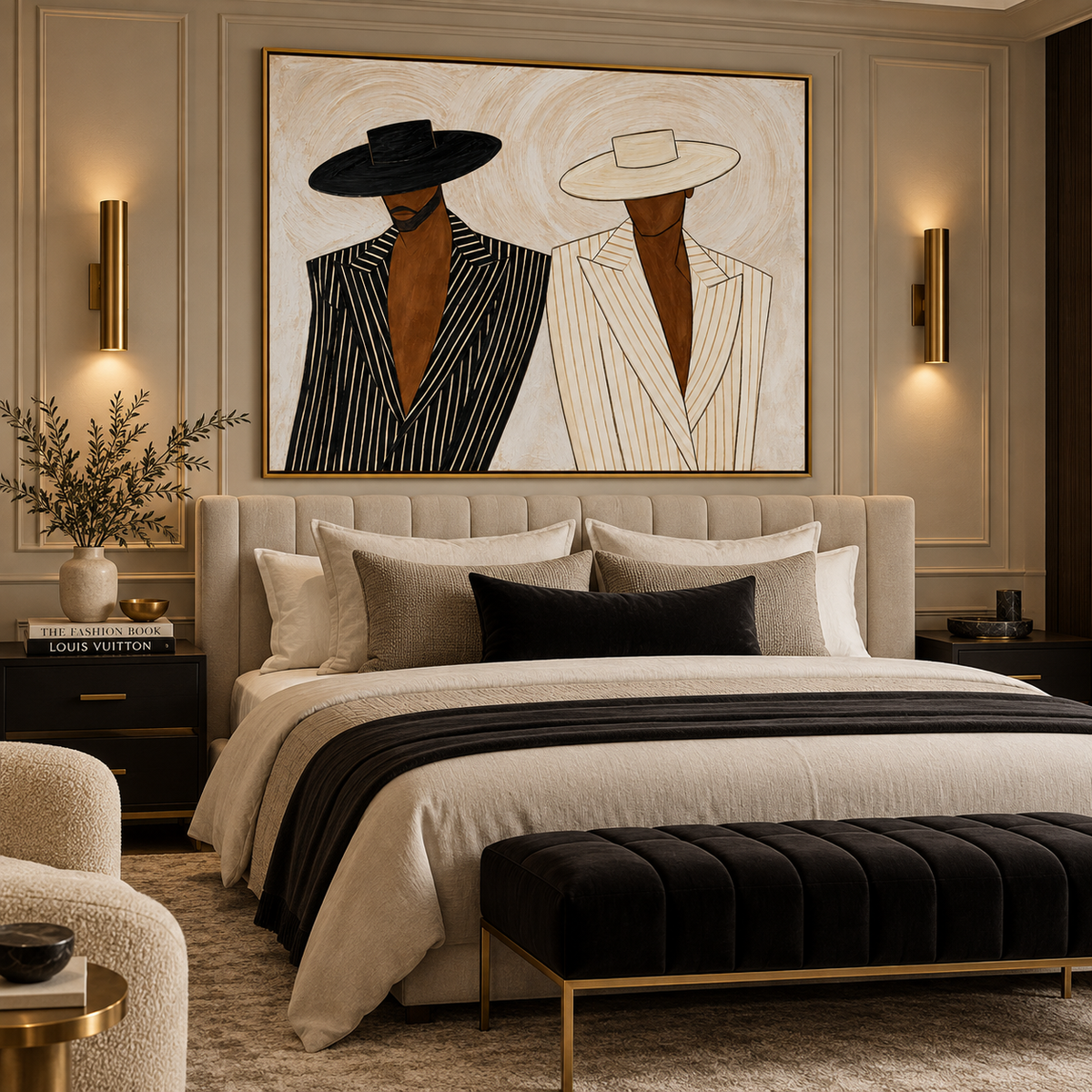 Modern Duo-Westerly Portrait Painting