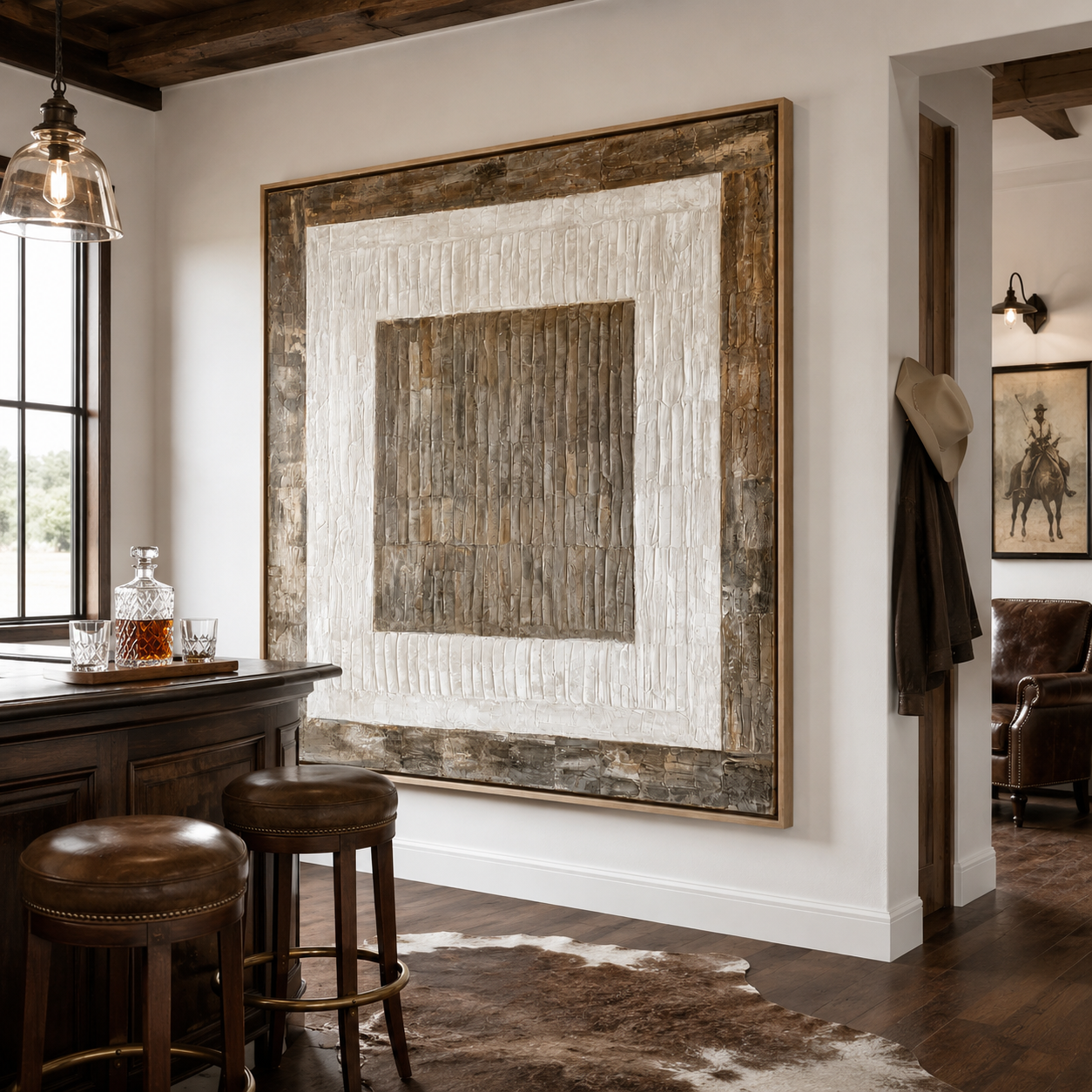 Stone Within-Geometric Abstract Oil Painting