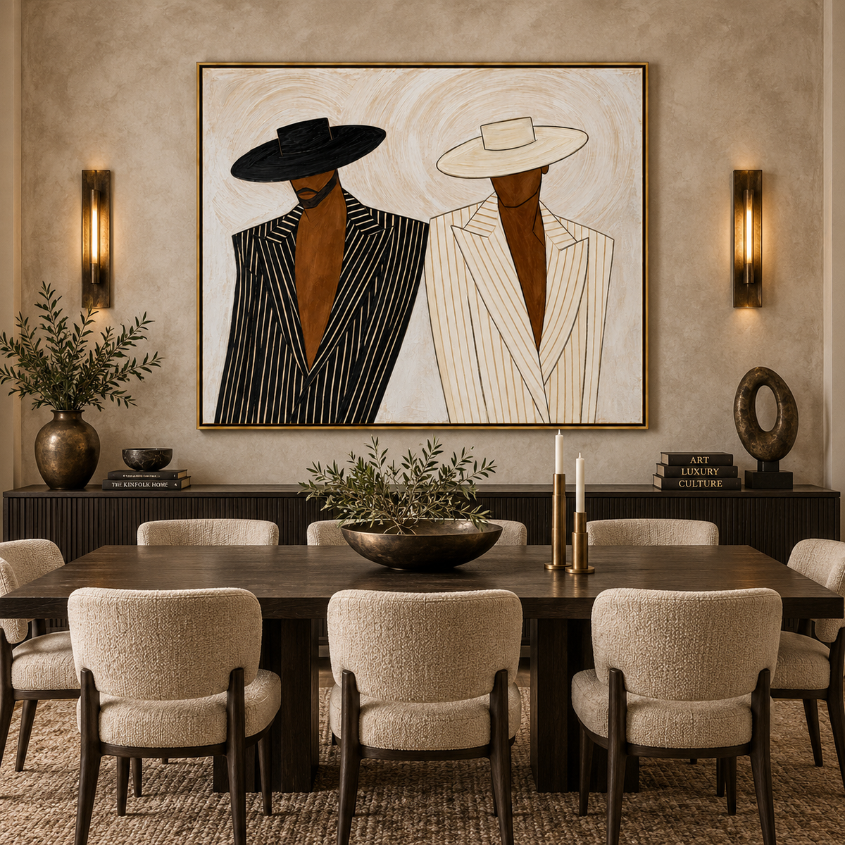 Modern Duo-Westerly Portrait Painting