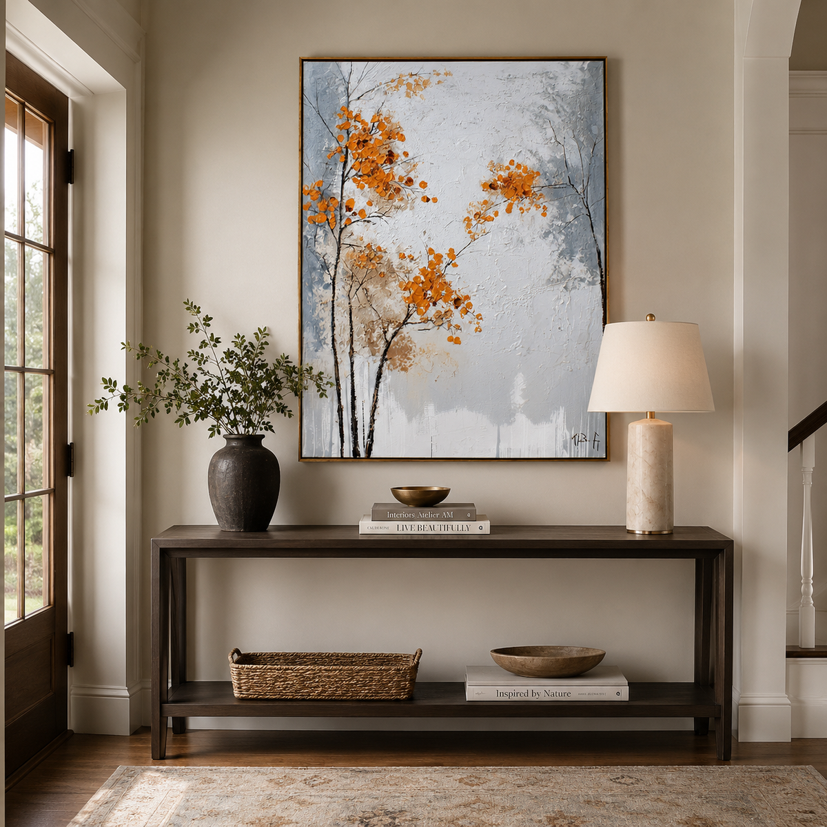 Autumn Whisper-Orange Botanical Painting