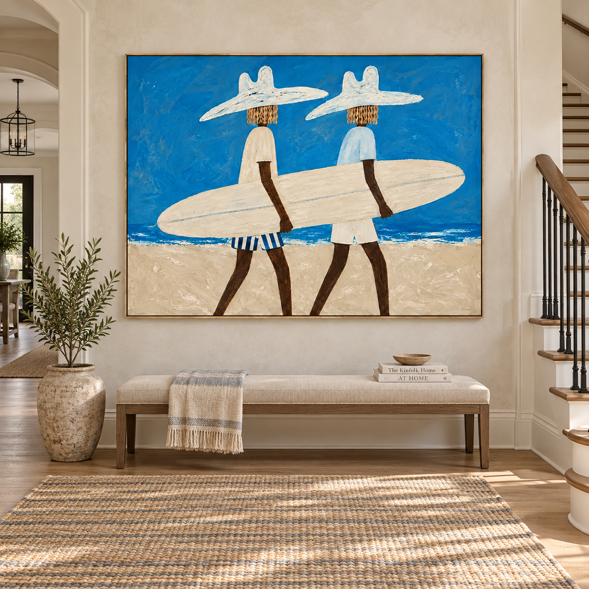 Coastal Riders-Modern Surfing Figurative Painting