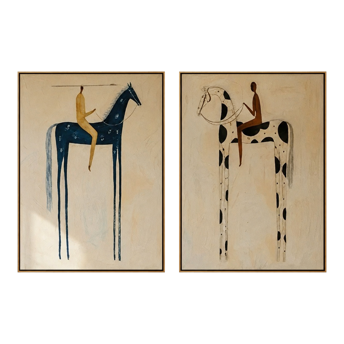 Midnight Riders-Two Horse Figurative Painting
