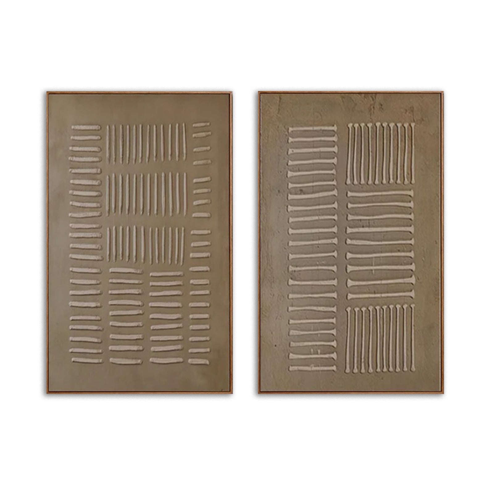 Quiet Measure-Two Piece Relief Painting