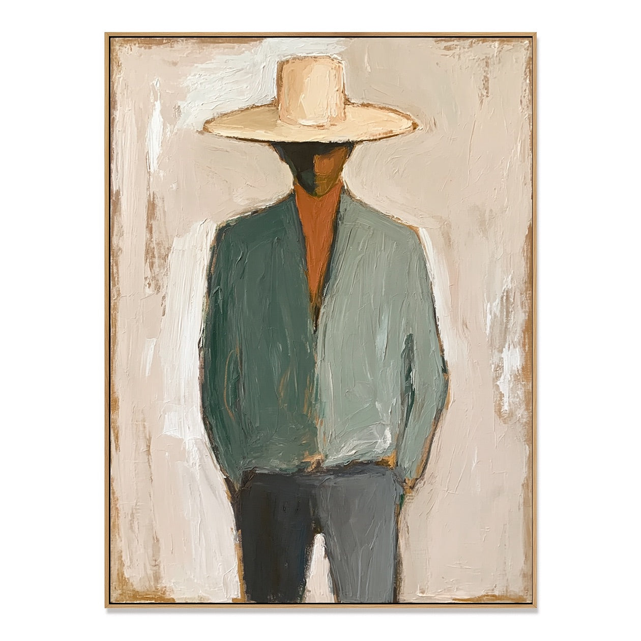 Sage Drifter-Cowboy Portrait Oil Painting