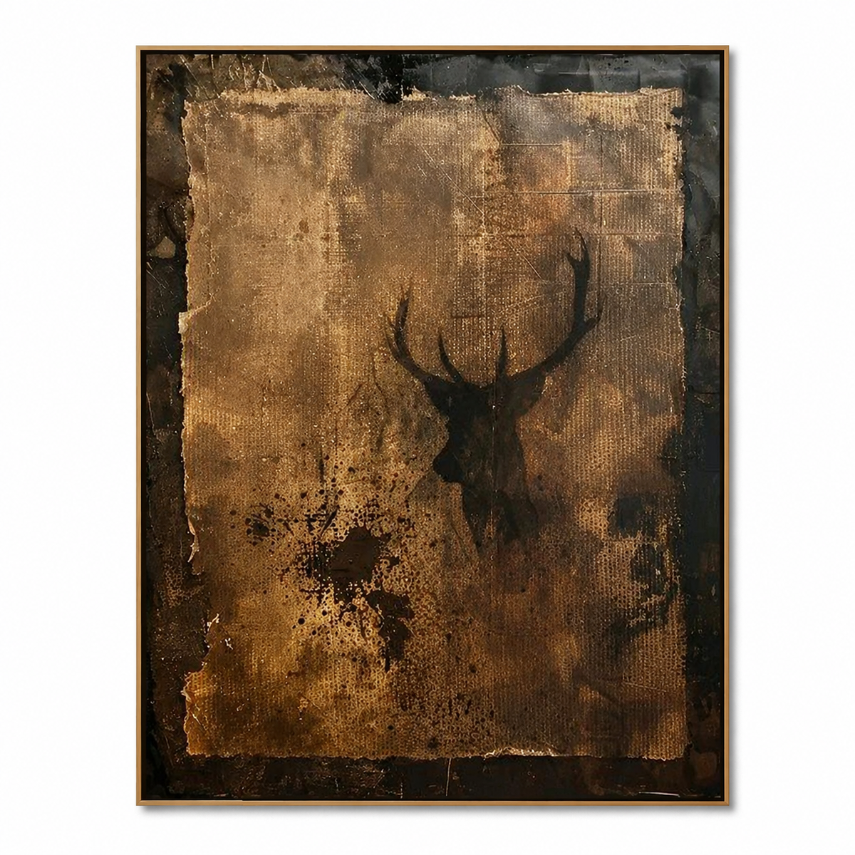 Shadow Stag-Earthy Animal Painting
