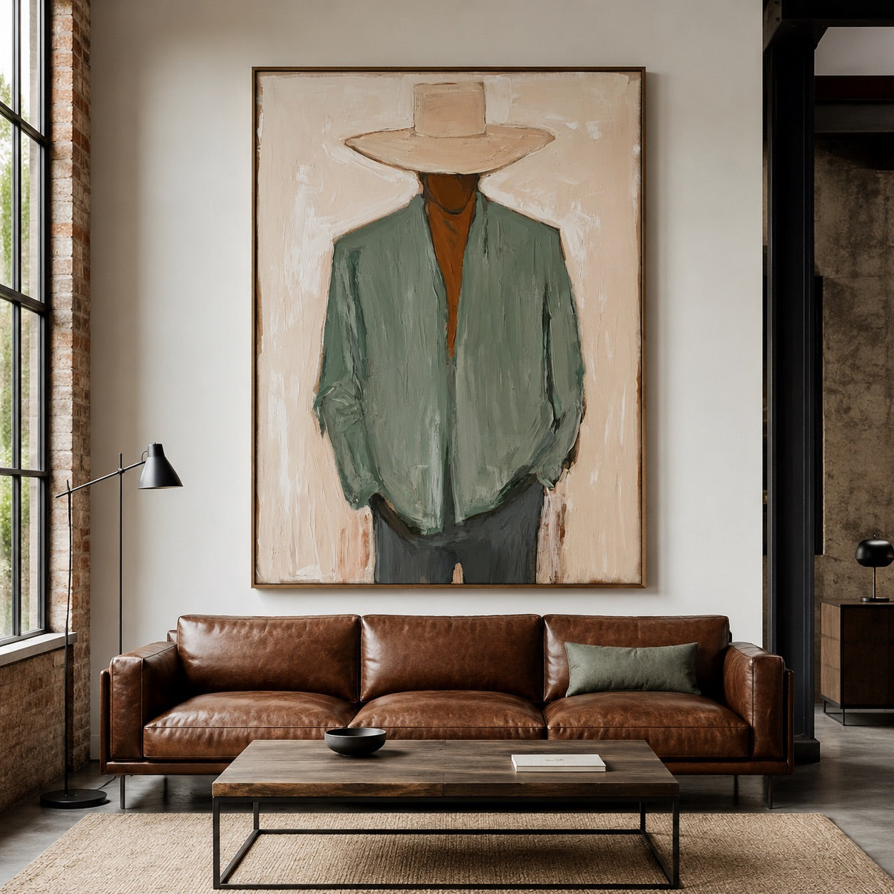 Sage Frontier-Modern Cowboy Oil Painting