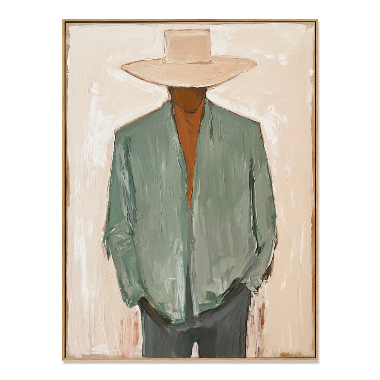 Sage Frontier-Modern Cowboy Oil Painting