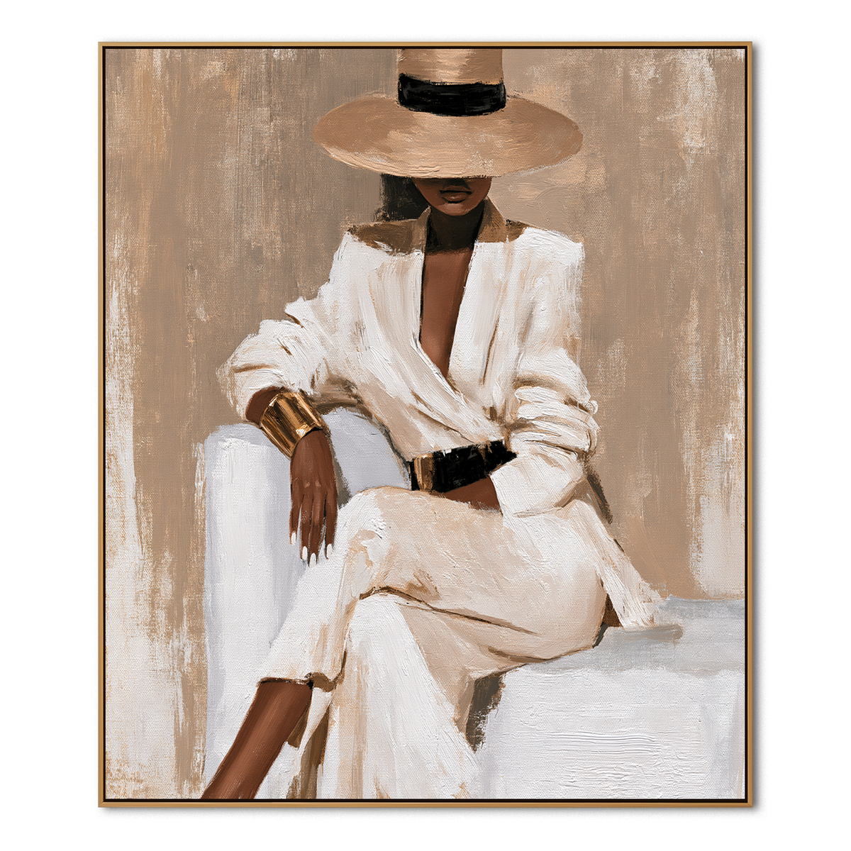 Elegant Woman-Fashion Portrait Painting