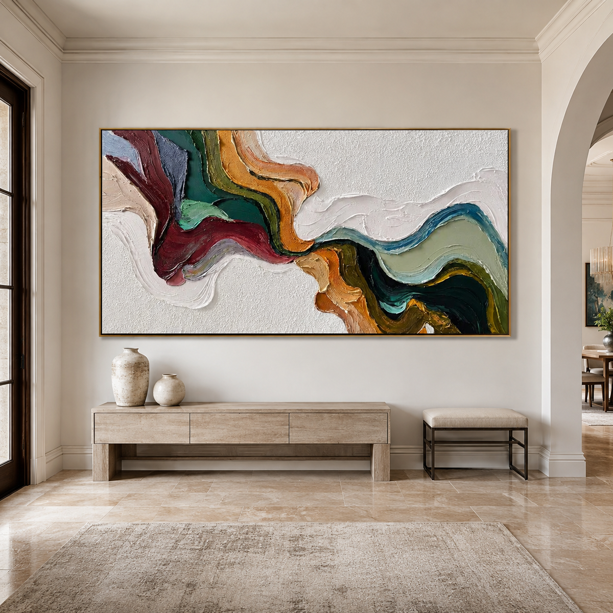 Chromatic Current-Colorful Flow Abstract Painting