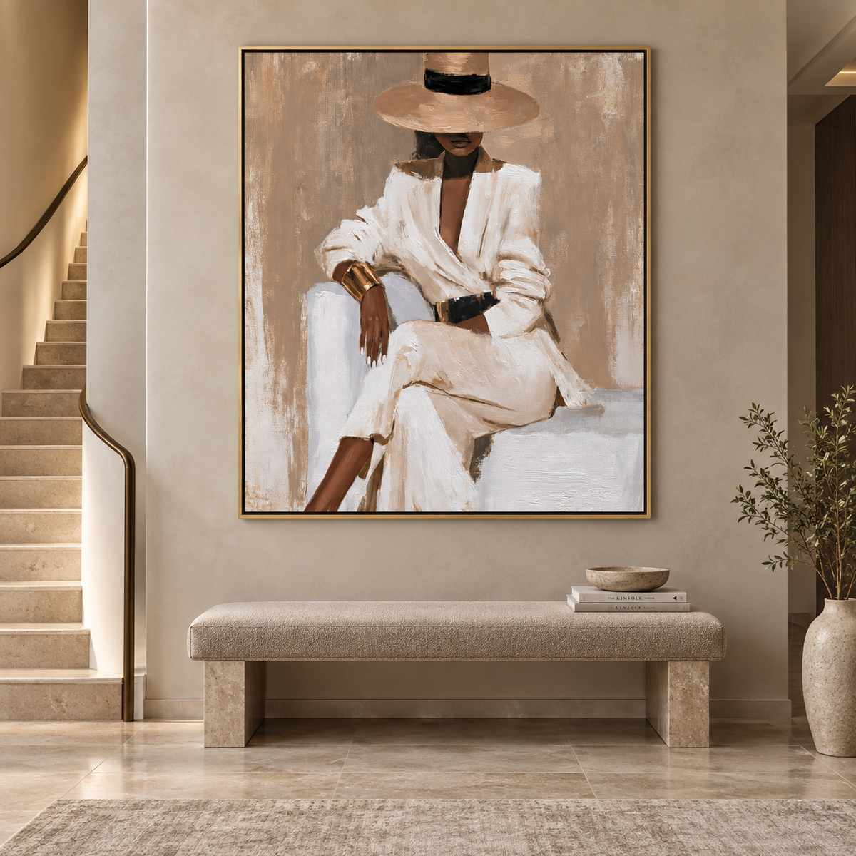 Elegant Woman-Fashion Portrait Painting