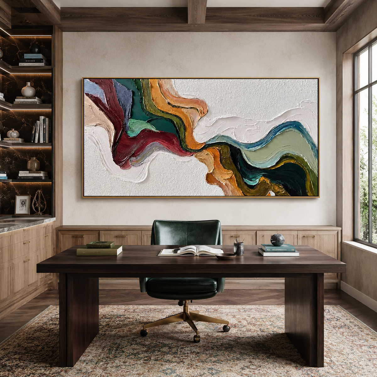 Chromatic Current-Colorful Flow Abstract Painting