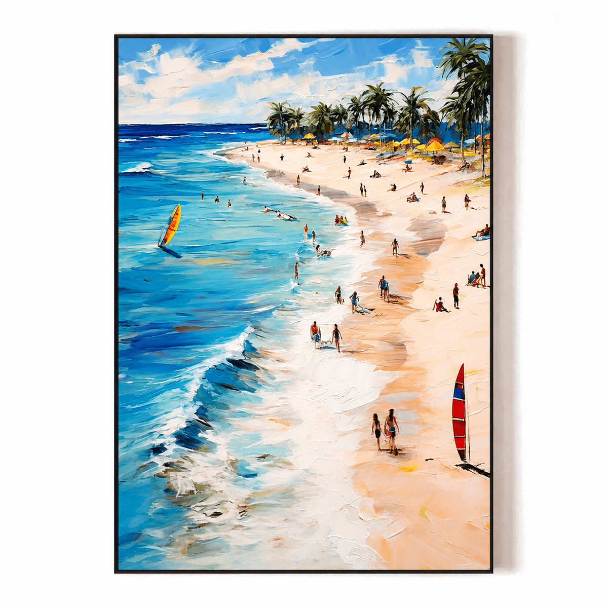 Coastal Escape-Tropical Beach Painting