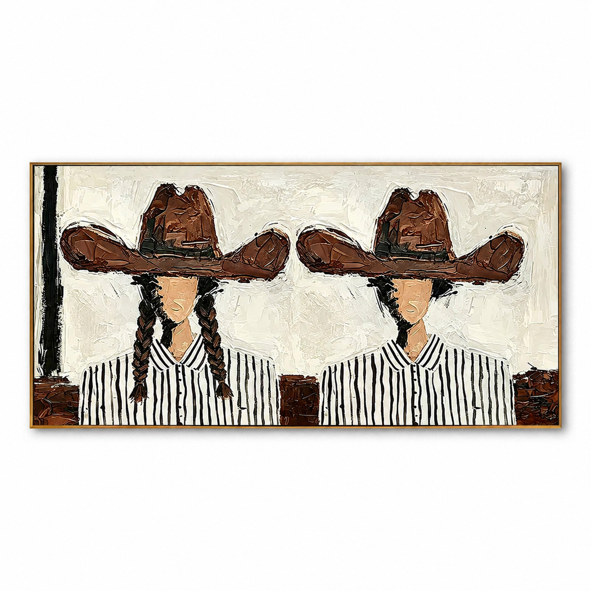 Western Sisters-Two Cowgirl Portrait Painting