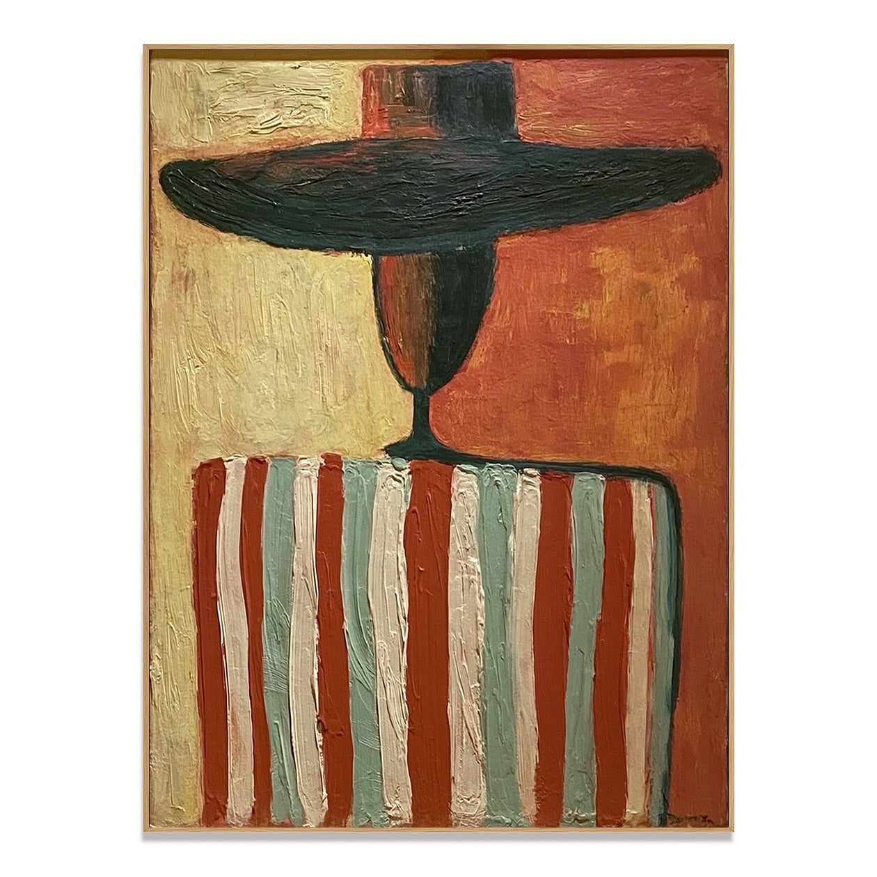 Terracotta Stripe-Western Figure Oil Painting