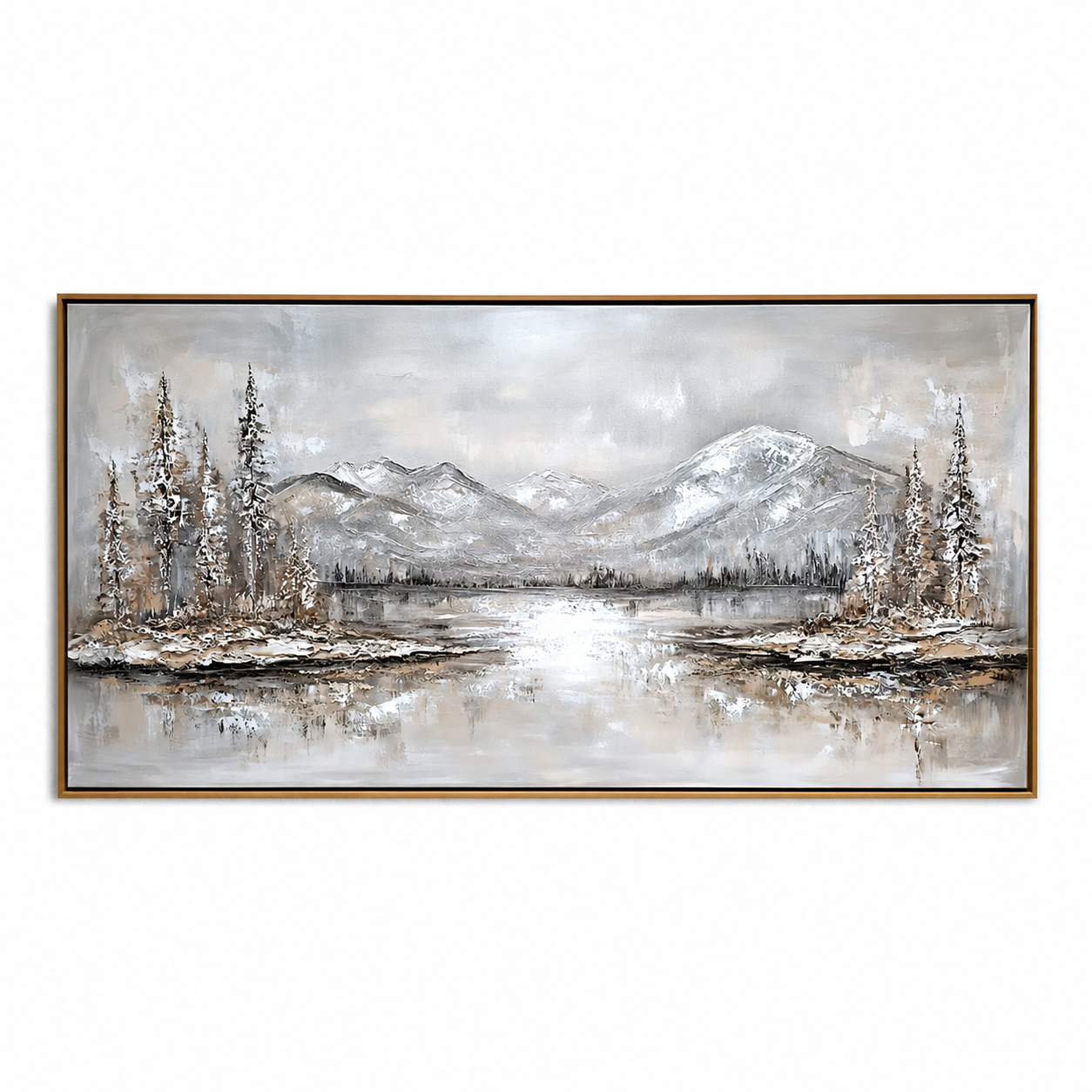 Stillwater Peaks-Neutral Mountain Lake Painting