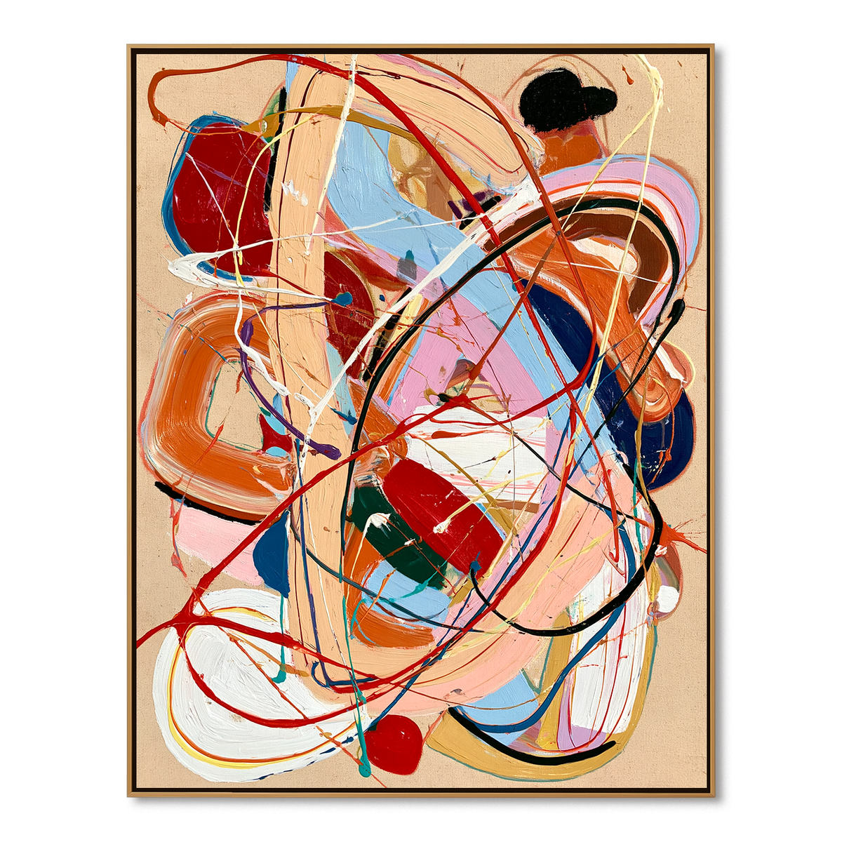 Ribbon Riot-Colorful Abstract Painting