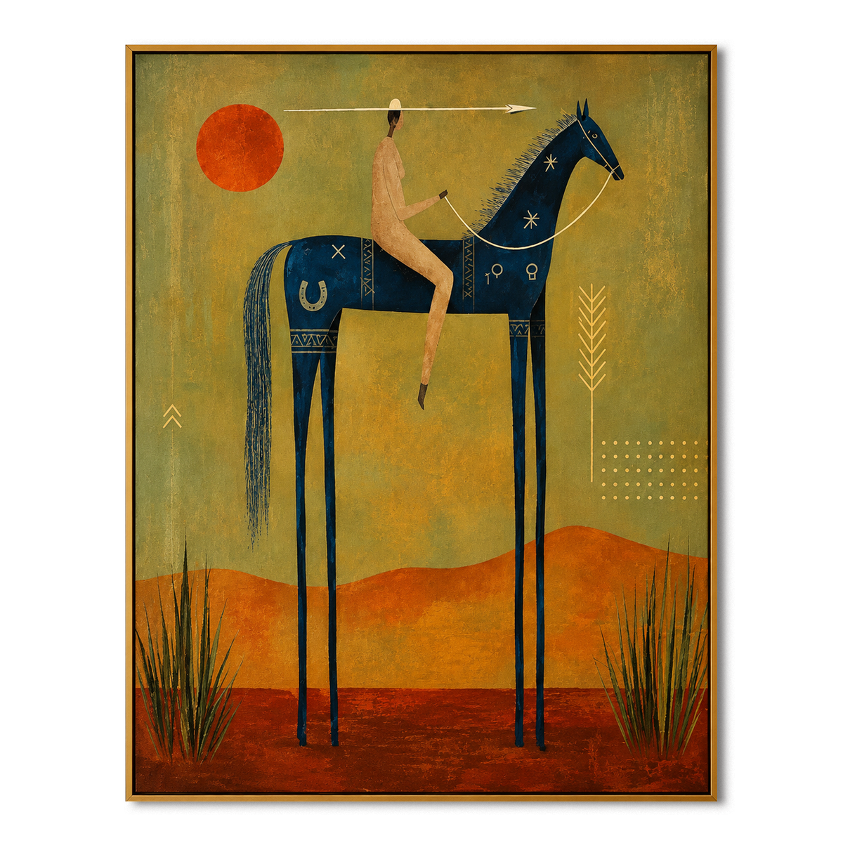 Desert Rider-Modern Equestrian Western Painting