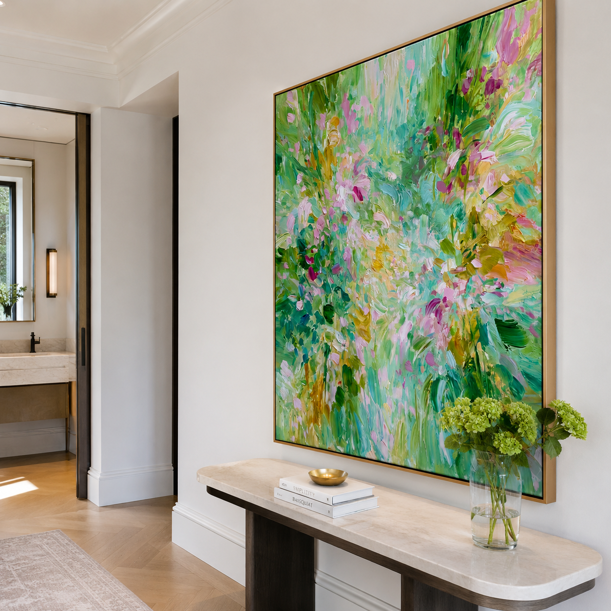 Garden Drift-Abstract Floral Oil Painting