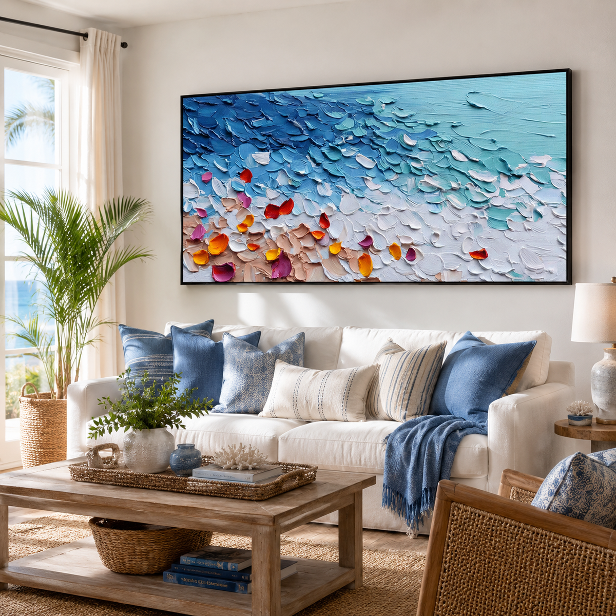 Petal Tide-Colorful Coastal Abstract Painting