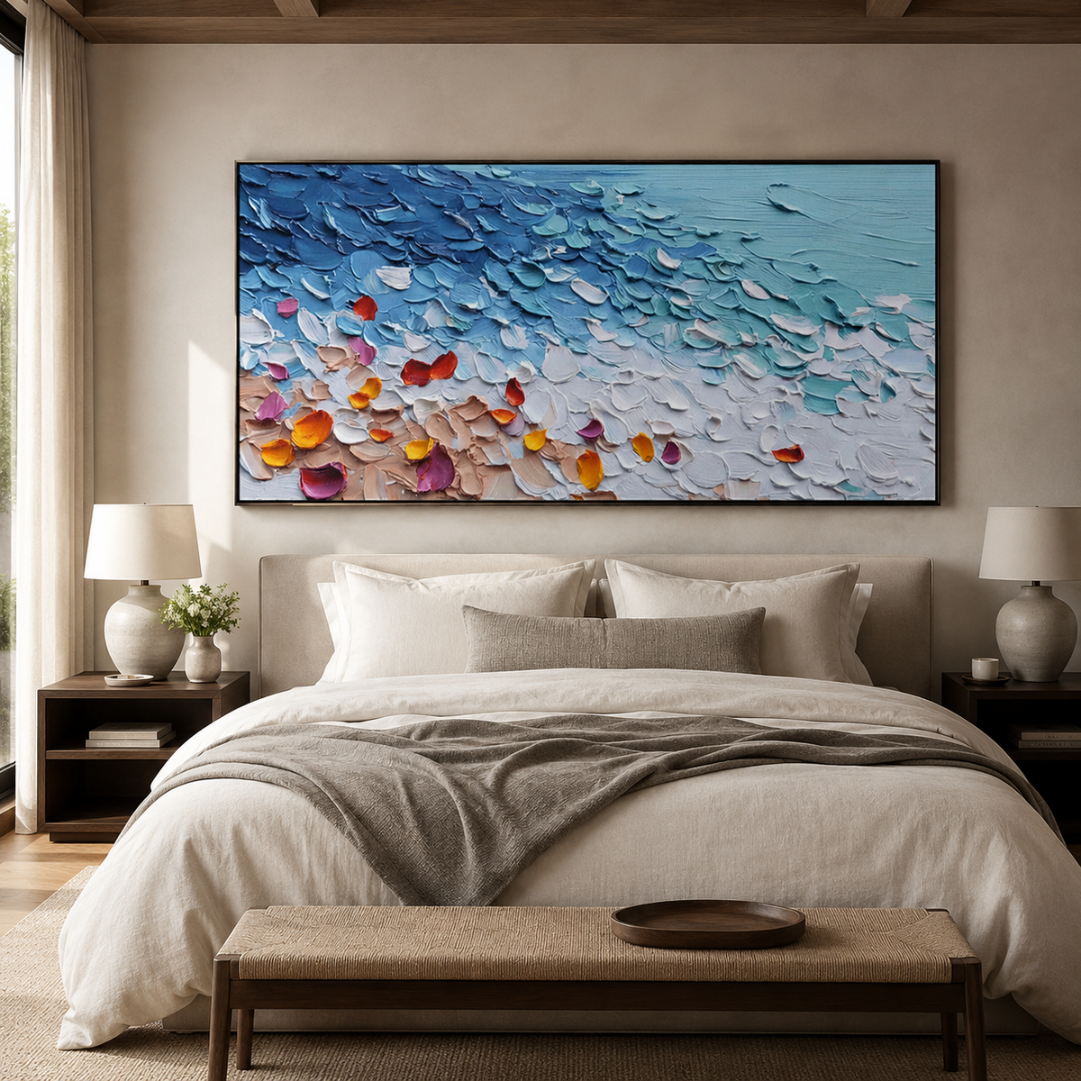 Petal Tide-Colorful Coastal Abstract Painting