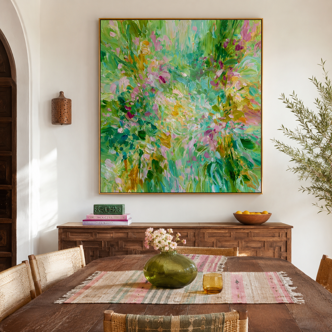 Garden Drift-Abstract Floral Oil Painting