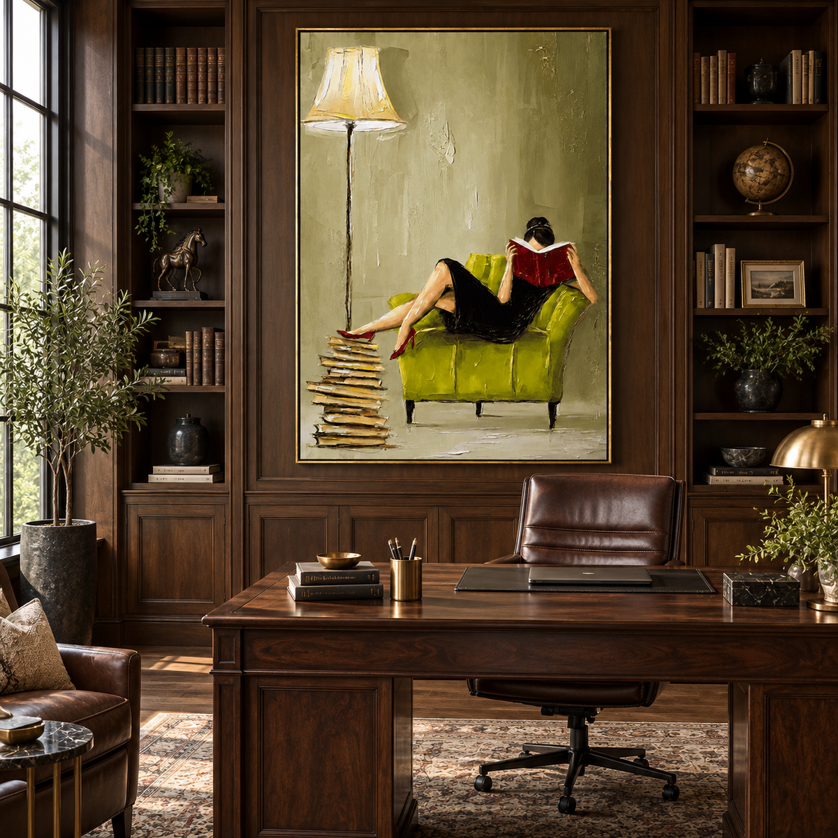 Quiet Reader-Figurative Painting