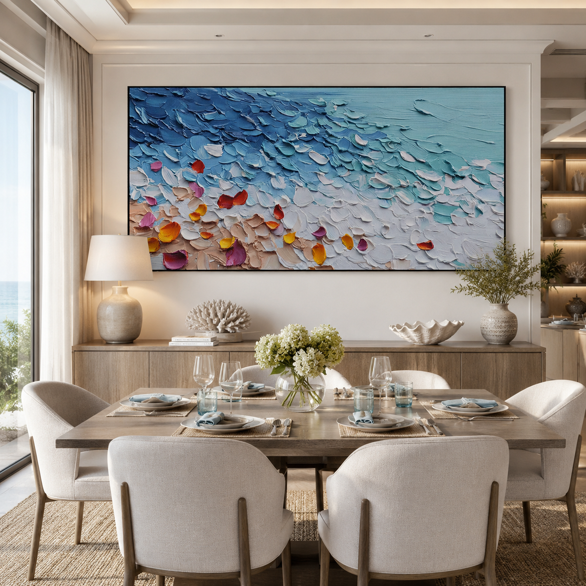 Petal Tide-Colorful Coastal Abstract Painting