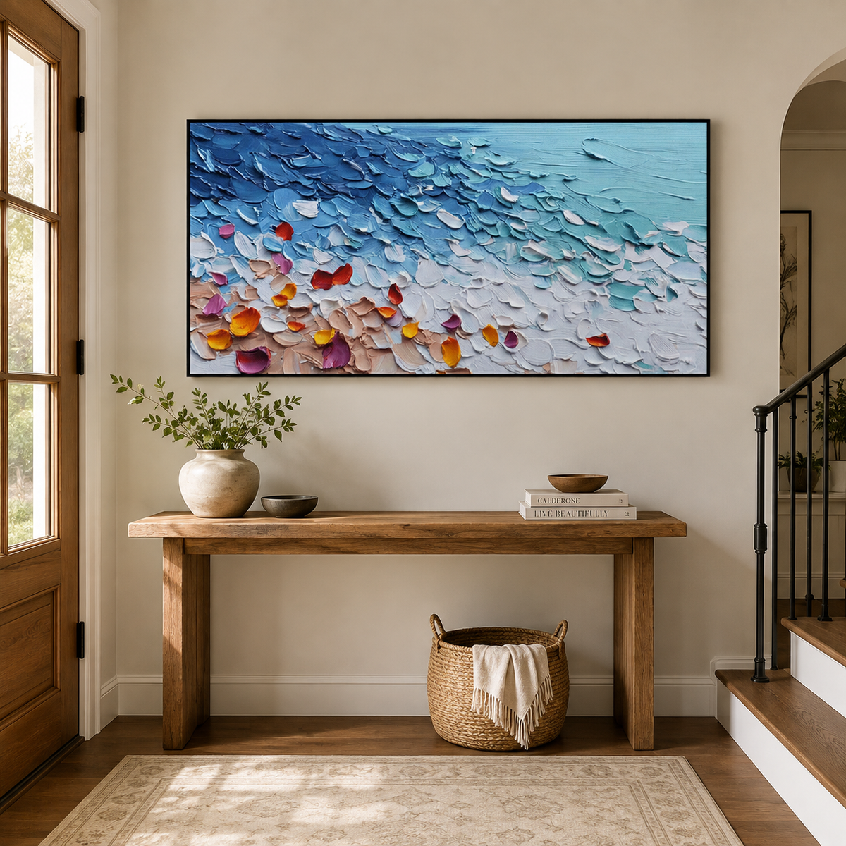 Petal Tide-Colorful Coastal Abstract Painting